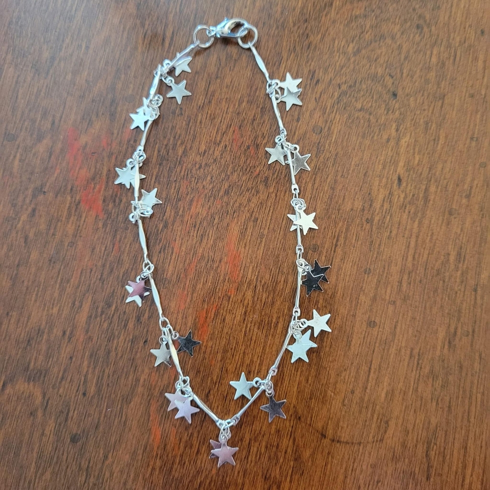 Hand Crafted Silver Star Charm Necklace